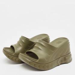 Givenchy Green Rubber Marshmellow Sandals Size 36