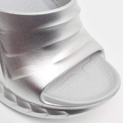 Givenchy Silver Rubber Marshmallow Sandals Size 36