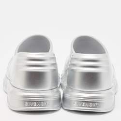 Givenchy Silver Rubber Marshmallow Sandals Size 36