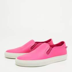 مملوكة مسبقًا Givenchy Pink Leather Slip On Sneakers Size 40