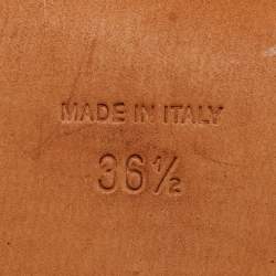 Pre Owned Givenchy Black Leather Ankle Sandals Size 36.5