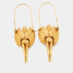 Givenchy Virgo Zodiac Gold Tone Drop Earrings