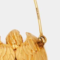 Givenchy Virgo Zodiac Gold Tone Drop Earrings