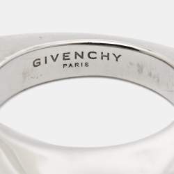 Givenchy Shark Tooth Silver Tone Ring Size 52