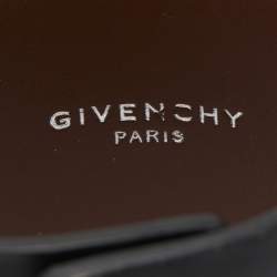 Givenchy Black Leather Logo Print Bracelet S