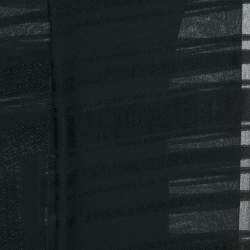 Givenchy Black Logo Patterned Silk Blend Scarf