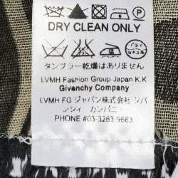 Pre Owned Givenchy Monochrome Lettering Cotton Blend Scarf
