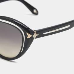 Pre Owned Givenchy Black Gradient SGV 931 Cat Eye Sunglasses