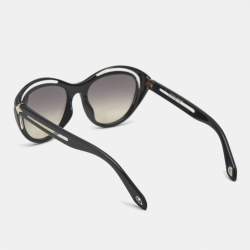 Pre Owned Givenchy Black Gradient SGV 931 Cat Eye Sunglasses