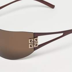 مملوكة مسبقًا نظارة شمسية جيفنشي SGV 172S بنية مزخرفة بالكريستال