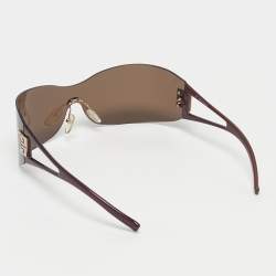 مملوكة مسبقًا نظارة شمسية جيفنشي SGV 172S بنية مزخرفة بالكريستال