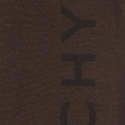 Pre Owned Givenchy Black/Brown Logo Jacquard Wool Fringed Scarf