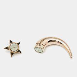 Givenchy Star Shark Tooth Two Tone Metal Single Magnetic Earring