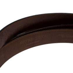 Givenchy Brown Leather Tassel Double Wrap Buckle Belt 195CM