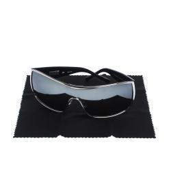 Pre Owned Givenchy Silver/Black Limited Edition SGV 419S Shield Sunglasses