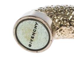 Givenchy Magnetic Horn Textured Gold Tone Single Stud Earring