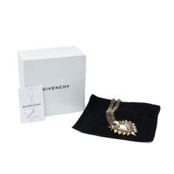 Givenchy Heart Motif Gold Tone Long Necklace