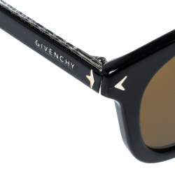 Pre Owned Givenchy Black/ Brown GV 7058/S Wayfarer Sunglasses