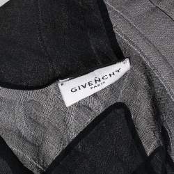 Givenchy Black Logo Print Silk Scarf