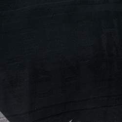 Givenchy Black Logo Print Silk Scarf
