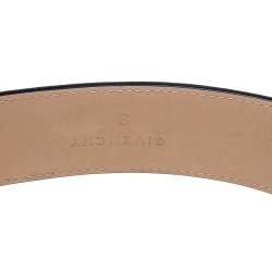 Pre Owned Givenchy Black Crinkled Leather Belt 80CM