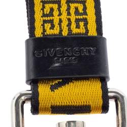 Givenchy Yellow Nylon Webbing Logo Keyring Strap