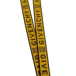 Givenchy Yellow Nylon Webbing Logo Keyring Strap