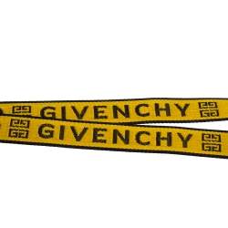 Givenchy Yellow Nylon Webbing Logo Keyring Strap