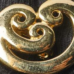 Givenchy Vintage Gold Tone Swirl Clip On Stud Earings