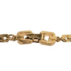 Pre Owned Givenchy Vintage Gold Tone Flat Chain Necklace 
