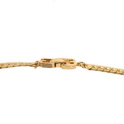 Pre Owned Givenchy Vintage Gold Tone Flat Chain Necklace 