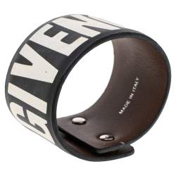 مملوكة مسبقًا سوار جيفنشي جلد أسود مطبوع بالشعار مقاس صغير - سمول