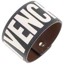 مملوكة مسبقًا سوار جيفنشي جلد أسود مطبوع بالشعار مقاس صغير - سمول