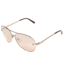 Pre Owned Givenchy Purple Acetate Gold Tone Metal SGV464 Gradient Aviators Sunglasses