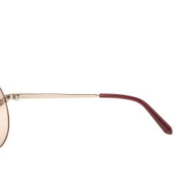 Pre Owned Givenchy Purple Acetate Gold Tone Metal SGV464 Gradient Aviators Sunglasses