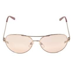 Pre Owned Givenchy Purple Acetate Gold Tone Metal SGV464 Gradient Aviators Sunglasses