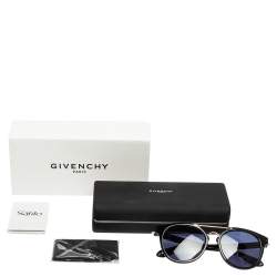 Pre Owned Givenchy Black GV 7034/S Aviator Sunglasses
