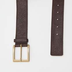 Pre Owned Givenchy Brown Leather Waist Belt M