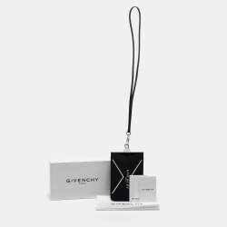 Givenchy Black/White Fabric and Leather Logo Phone Case Strap