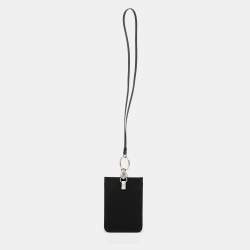 Givenchy Black/White Fabric and Leather Logo Phone Case Strap