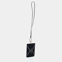 Givenchy Black/White Fabric and Leather Logo Phone Case Strap