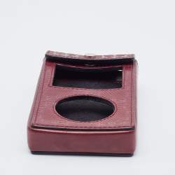 Givenchy Burgundy Monogram Embossed Leather iPod Case