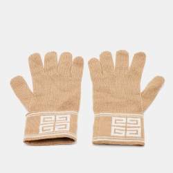 Givenchy Beige Wool Knit Gloves 