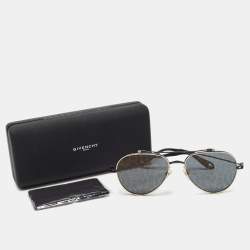 Pre Owned Givenchy Black/Gold GV7057/S 2M27Y Stars Aviator Sunglasses