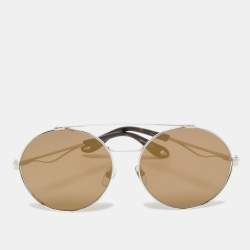 Givenchy Khaki Green Mirrored Round Sunglasses