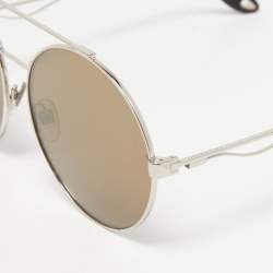 Givenchy Khaki Green Mirrored Round Sunglasses