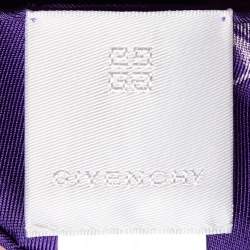 Pre Owned Givenchy Purple Floral Printed Silk Square Scarf