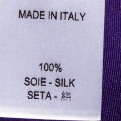 Pre Owned Givenchy Purple Floral Printed Silk Square Scarf