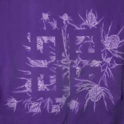 Pre Owned Givenchy Purple Floral Printed Silk Square Scarf