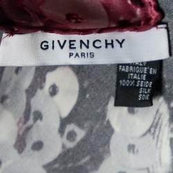 Pre Owned Givenchy Multicolor Floral Printed Silk Square Scarf